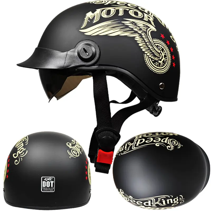Foreign Trade ZXC Vintage Retro Half Helmet, Lightweight