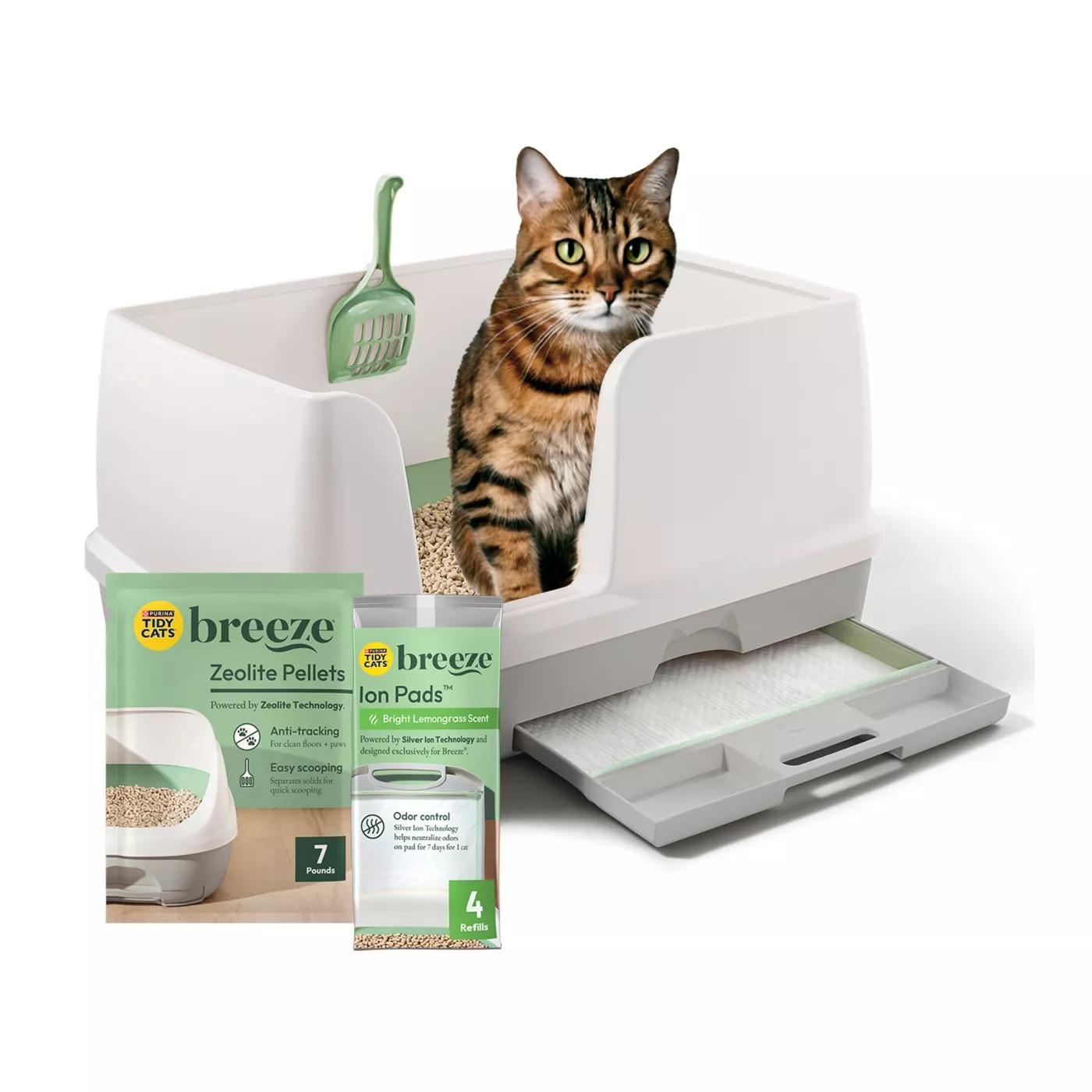 Breeze XL Multi-Cat Litter Box System Starter Kit with Pads & Pellets Breeze XL Multi-Cat Litter Box System Starter Kit with Pads & Pellets