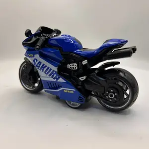 1 PC alloy regenerative motorcycle toy, simulating a motorcycle racing model, powerful regenerative car, thickened wheels, anti drop and wear-resistant alloy motorcycle model