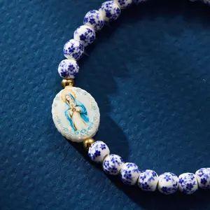 HOLY WATER MIRACULOUS MARY PORCELAIN BRACELET