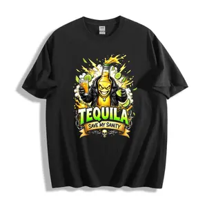 Casual Graphic Unisex T-Shirt Tequila Save My Sanity Design Summer Party Wear Gift For Friends And Family