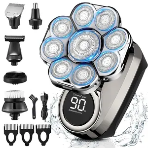 9D Shaver for Men Electric Razor USB Rechargeable Wet & Dry Smooth Close Shave with 6-in-1 Maintenance Kit and Detachable Shaving Head