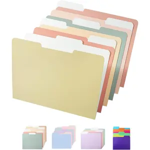 - File Folders, 18 Pack,  Colors, 1/3-Cut Tab, Letter Size, Colored Folders, Office Supplies with Tabs
