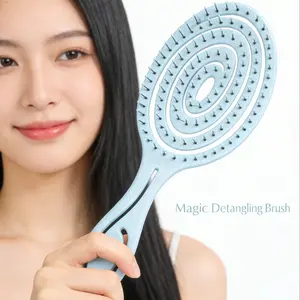 1PC Spiral Detangling Hairbrush TikTok Viral, Unique Hollow Out Vent Brush, Anti-Tangle Fluffy High Volume Comb, No Snag Scalp Massage Brush for Curly & Straight Hair, Dorm Home Use for Women Girls, Beginner Friendly Hot Sale