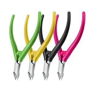 Professional Cuticle Trimmer Nail Cuticle Cutter Stainless Steel Cuticle Nippers with Sharp Blades of Cuticle Remover Clippers Manicure Tools Silicone Spring for Nail Care Pedicure Nail Tools