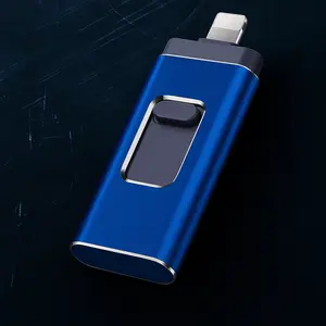 Portable 4-in-1 USB 3.0 Flash Drive for iPhone & Type-C & Android & PC, Easy Backup & File Transfer, iPhone Photo Stick Memoria Portátil Pendrive Memory Stick 64GB 128GB 256GB 512GB 1TB External Storage