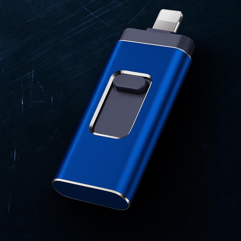 Portable 4-in-1 USB 3.0 Flash Drive for iPhone & Type-C & Android & PC, Easy Backup & File Transfer, iPhone Photo Stick Memoria Portátil Pendrive Memory Stick 64GB 128GB 256GB 512GB 1TB External Storage
