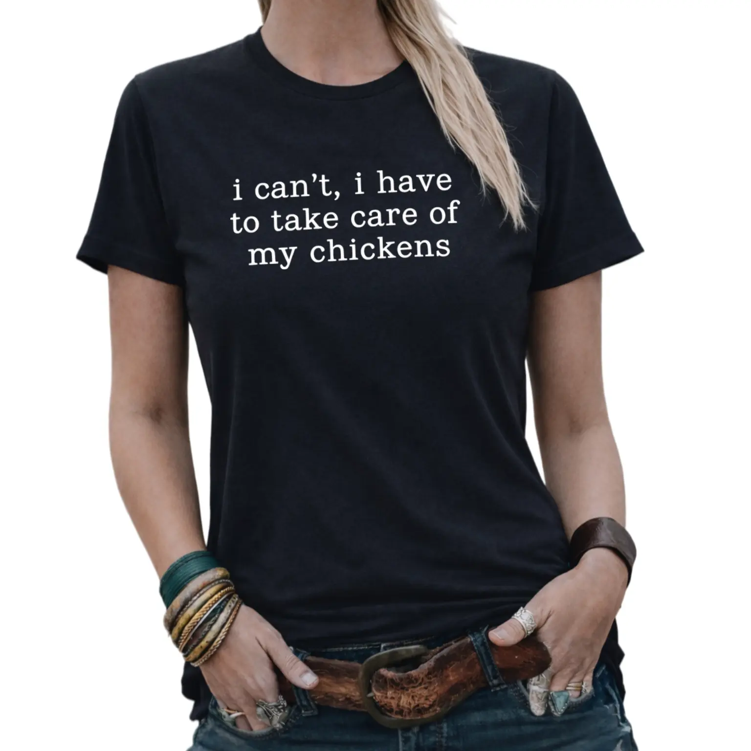 Comfort Colors I Can't I Have To Take Care Of My Chickens Shirt, Funny Chicken Mom Shirt, Farm Shirt, Chicken Mama Shirt, Farmer Gift - Printfamily