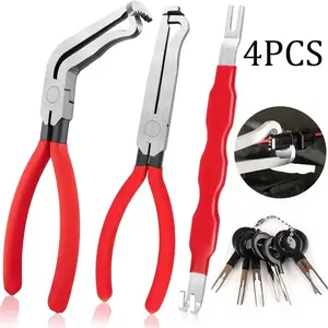 4-Piece Multi-Functional Electrical Disconnect Pliers, Car Connector Removal Tool, Vehicle Maintenance, Circuit Repair, Mechanical Work Tools