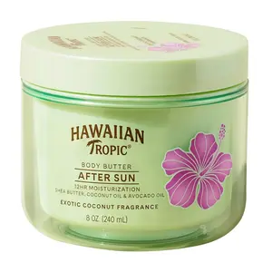 Hawaiian Tropic After Sun Body Butter with Coconut Oil, 8 oz, After Sun Lotion, After Sun Moisturizer, Coconut Body Butter, After Sun Care, After Sun Skin Care, 8 oz