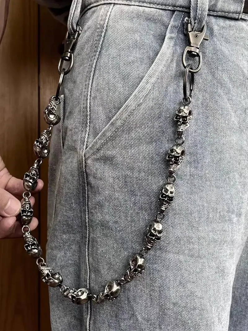 Punk Style Skull Design Alloy Material Pants Chain, Retro Gothic Style Pants Chain, Fashionable Clothes Jewelry Accessories for Men & Women for Daily & Party Decoration
