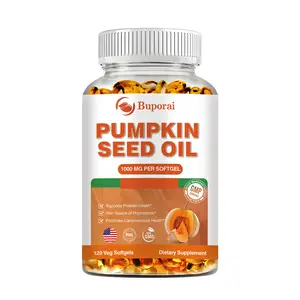 Buporai - Pumpkin Seed Oil - 1000 mg - 120 Softgels - Cold Pressed Natural Pumpkin Seed Oil - Natural Plant Extract
