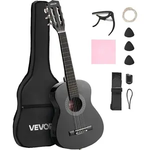 VEVOR Acoustic Guitar, Classical Guitar Starter Kit for Beginners, with Nylon Strings, Basswood Guitar, for Kids Adults Girls Boys StudentsVEVOR Super Brand Day