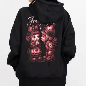 Fool 4 U Chicano Clothing Chicana Art Cholo Chola Outfit Cotton Fabric Menswear Casual Streetwear Hoodie Full Size Full Color F4U7 Shirt Unisex Loose Fit Crewneck Pullover