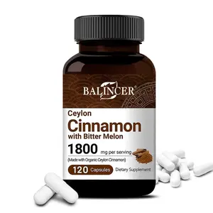 Balincer Ceylon Cinnamon Capsules, 1800 mg per serving - Contains Organic Ceylon Cinnamon and Bitter Melon - Supports Bone and Joint Health for Men and Women