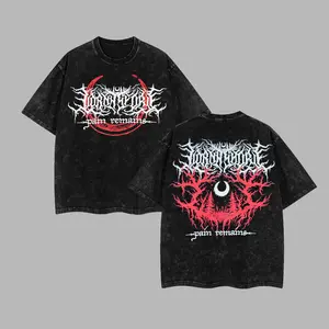[$$$MANLIFE] Pain Remains Lorna Shore Retro Unisex Washed Hoodie Shirt, Lorna Shore 2026 Tour Merch, Unisex Oversize Deathcore Rock Band Cotton T-shirt Gift For Rock Music Lovers Gothic Punk Emo Grunge Y2K Outfits Vintage 90s Lorna Shore Merch
