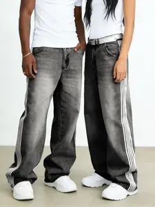 Stylish Couple's Classic Loose-Fitting Denim Jeans, All Seasons Washable Casual Jeans, Versatile Everyday Wear for Men and Women Jeans Pants