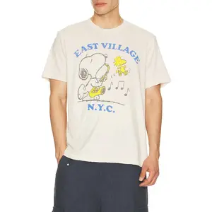 Junk Food Snoopy East Village Tee in Birch Unisex