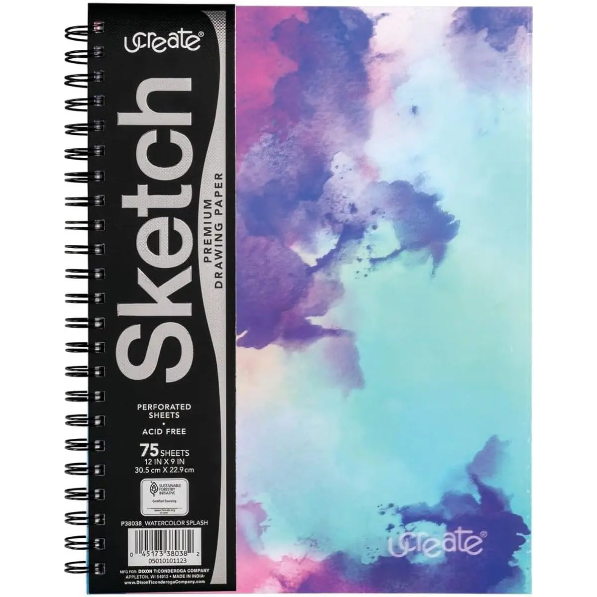 Watercolor Splash; 9" x 12"