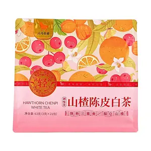 BAMA TEA Hawthorn & Dried Tangerine Peel White Tea Cakes - 21 Tea Bags (63g) - Refreshing, Appetizer Aid, Digestive Wellness