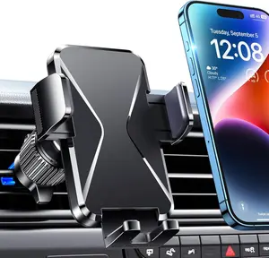 360° Rotating Car Phone Holder – Vent Mount Hands-Free Cell Phone Stand for iPhone & Android, Universal Dashboard & Air Vent Compatible