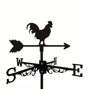 Rural Rooster Direction Indicator Decorative Outdoor Art for Gardens and Courtyards