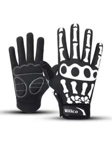 Touchscreen Full Finger Mountain Bike Gloves, Shockproof Anti-Slip Wear-Resistant Cycling Gloves for Spring Summer Autumn Winter