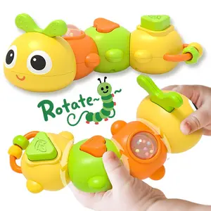 Baby Busy Board Caterpillar Toy, Sensory Travel Activity for Babies & Toddlers, Early Learning Gift for Christmas & Halloween