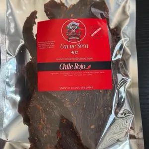 Los Cerritos Red Chile Carne Seca Beef Jerky 4oz Chile Rojo Flavor Dried Meat Snack