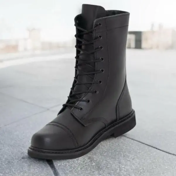 Rothco Combat Boots - 9 Inch, Black Top Grain Cowhide Leather Boot with Steel Shank, Laces, and Oil-Resistant Oil-Resistant Outsole, Shoe, Padded