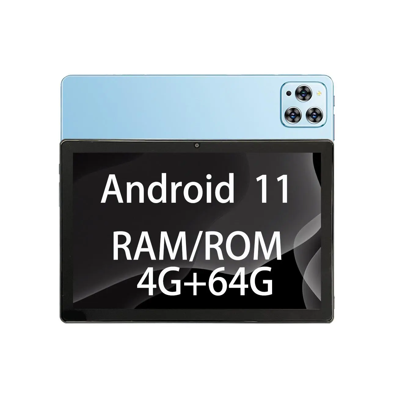 10.1 Inch Android 11 Tablet, 4G+64GB ROM 13MP Camera Tablet, Multi Window Display Tablet, Lightweight Durable Tablet for Student