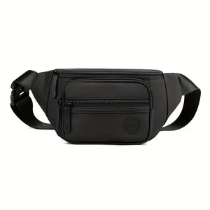 Outdoor multifunctional waist bag, men's lightweight crossbody chest bag with wallet and cycling phone pocket