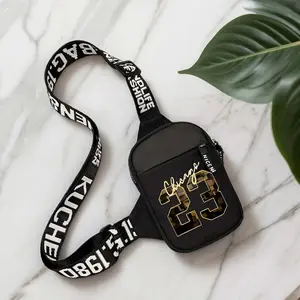 "23" Creative Digital Pattern Chest Bag, Letter Webbing Crossbody Bag, Waist Bag, Niche Fashion Design Shoulder Bag, Mini Mobile Phone Backpack, Perfect Holiday Gift
