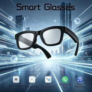 Business Travel Smart Glasses, HD Video Recording, Multilingual Translation, Ai Voice Assistant, Bluetooth-compatible Call Music Play, Long Battery Life