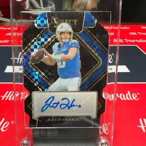 Justin Herbert 2021 Prizm Black-Prizm 1/1 Auto SSP 4 Chargers - True One of One!