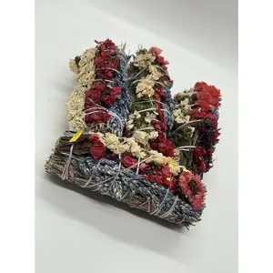 Blue Sage With Red & Yellow Sinuata & Blue Sudan