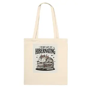 Book Dragon Tote: Carry your literary treasures in this durable bag featuring a whimsical dragon design, perfect for book lovers and fantasy fans!