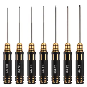 INJORA RC Hex Screw Driver Set-7PCS Car Tool Kit 0.9, 1.27, 1.3, 1.5, 2.0, 2.5, 3.0mm Hexagon Allen Screwdriver Wrenches Sets, Repair for Model Helicopter Drone Boat Car