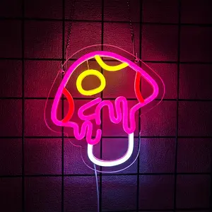 Mushroom Neon Light for Wall Decor, Mushroom  Sign for Bedroom, Game Room, Man Cave, Kids Room Decor
