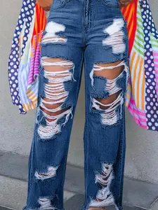 Women's Fashion Denim Jeans, Pants, Casual Fashion Ripped, Sexy Trendy Design, Durable Comfortable Fit, Perfect for Casual & Daily Wear, Stylish Women’s Clothing, Streetwear, Womenswear