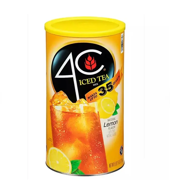 Instant 4C Lemon Iced Tea Mix - 82.6 oz (35 qt), Refreshing Natural Fruit-Flavored Beverage with Lemon and Tea