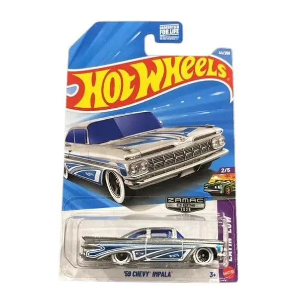 Hot Wheels 2026 ZAMAC '59 Chevy Impala Die-Cast Car Model - Friction Vehicle, Classic Model Car Collectible, Scale Replica Friction Vehicle for Collectors, Model Cars, Collectibles