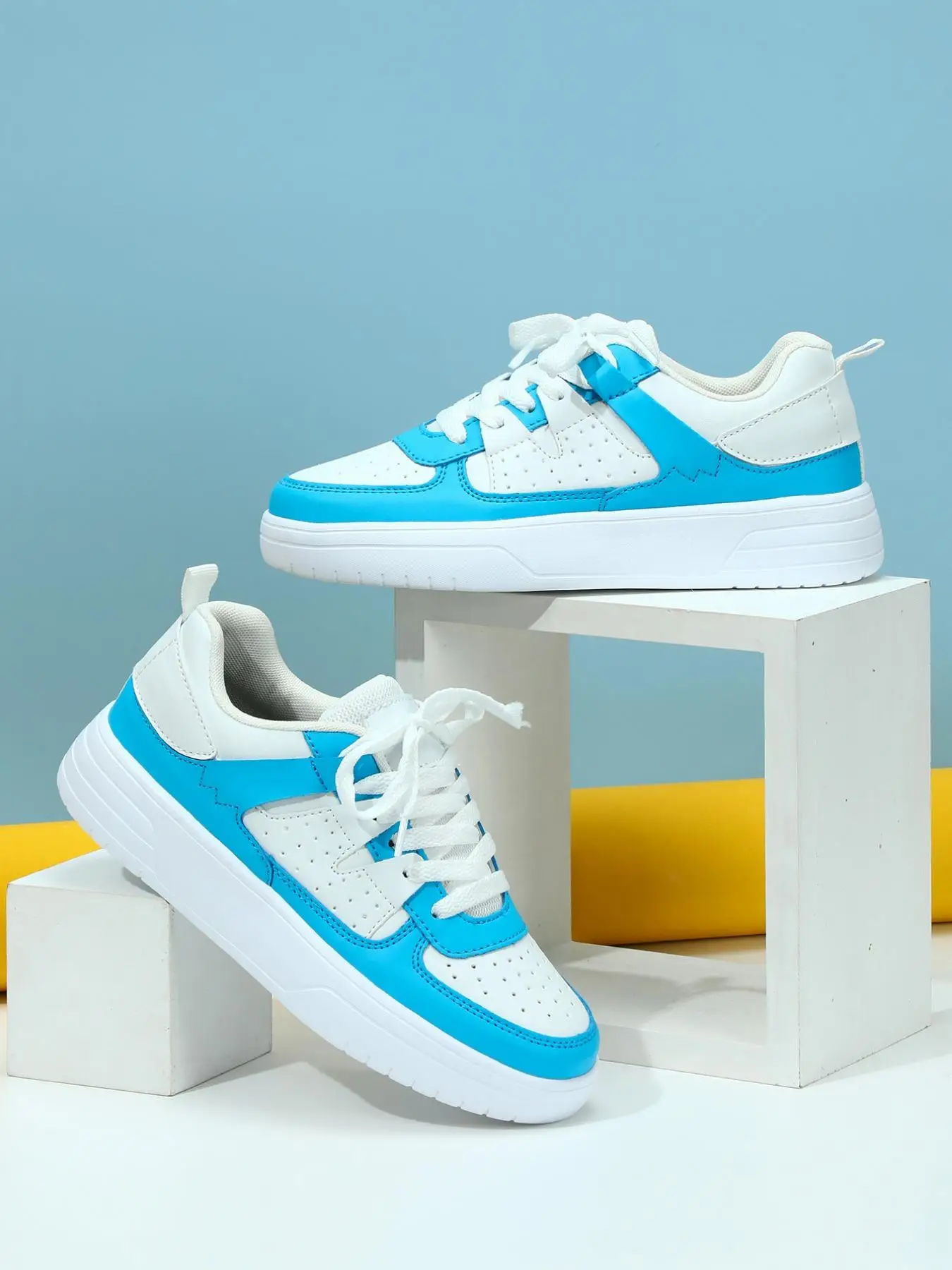 Colorblock Pu Leather Low-top Platform Men's Sneakers, Casual Designer Sneakers, Comfortable Breathable Lace-up Sports Shoes, Perfect Gift for Dad