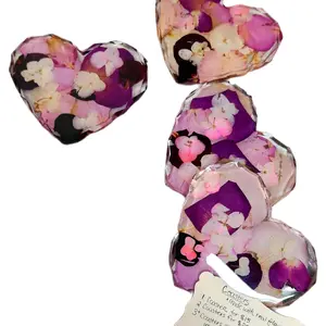 Happy Accidents Art Real Flower Coasters with Rose Petals and Hydrangeas - Rose Petal and Hydrangea Tableware resin