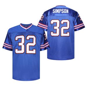 【TikTokShopBlackFriday】Men's football jersey #32, quick-drying mesh ventilation, polyester material. Sports and leisure style, Simpson theme ball.