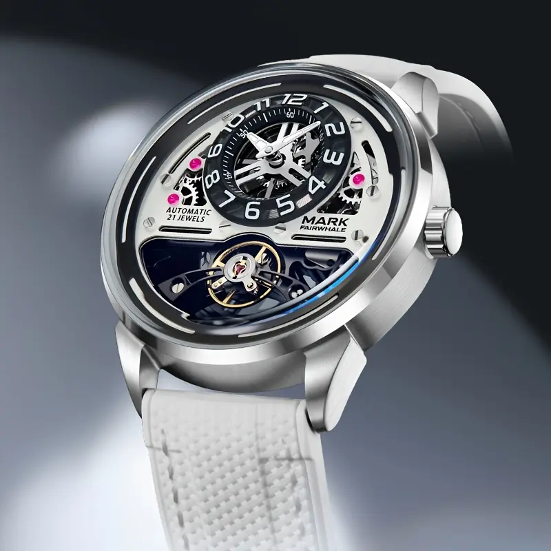Mark Fairwhale Automatic Mechanical Watch for Men Skeleton 6026