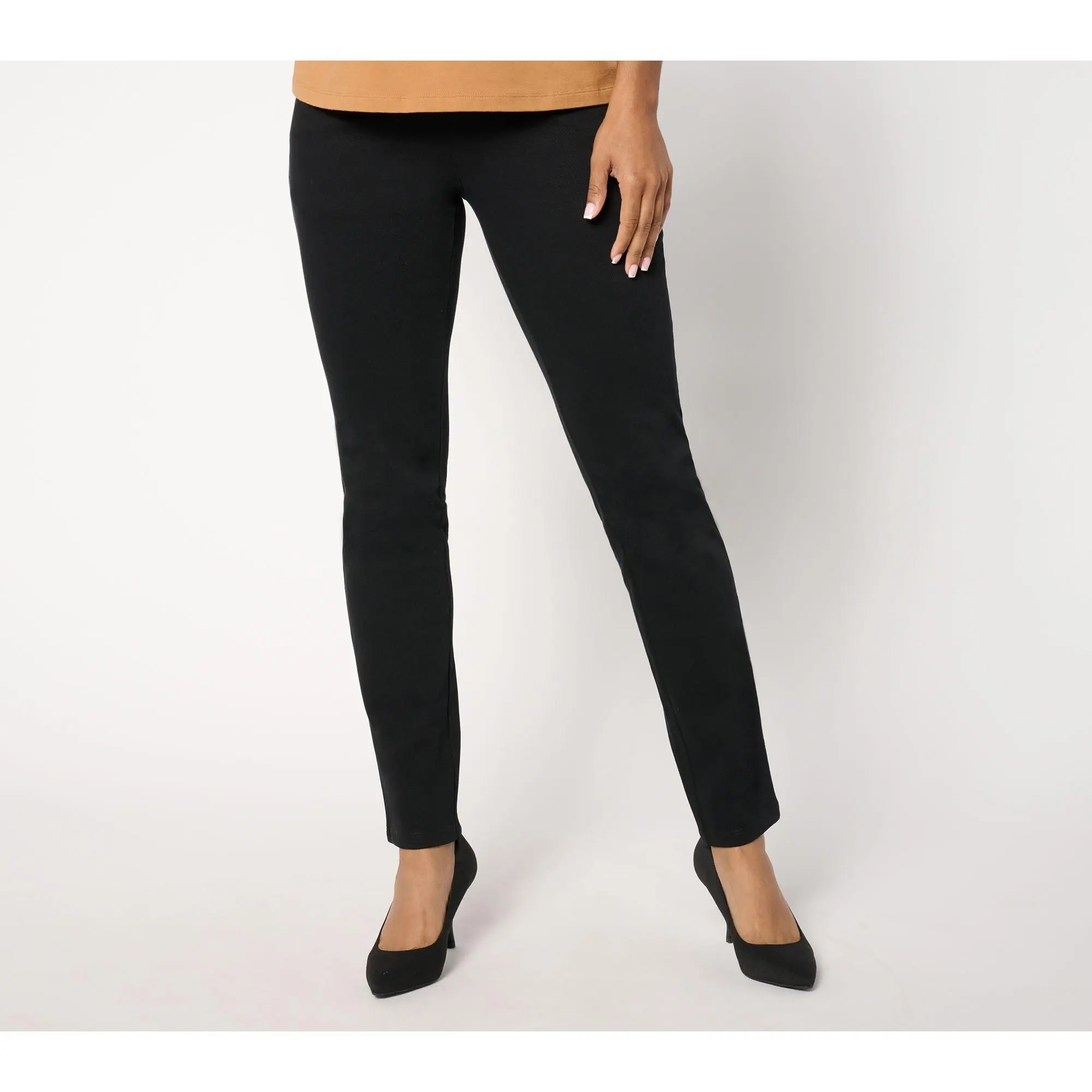 Women With Control Regular Prime Stretch Tummy Control Slim-Leg Pants