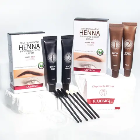 Eyebrow Dye Kit, 1 Box Long Lasting Waterproof Eyebrow Dye Kit, Natural Eyebrow Tinting Kit, Eye Brow Makeup Tool for Women, Eyebrow Shaper Set, Brow Brush, Black, Cosmetic, Eyebrow Tinting Cream