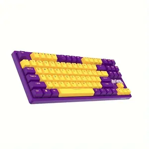 2024-NEW-87-Key Dareu A87 Violet Switch Wired Mechanical Gaming Keyboard - Macro Recording, N-Key Rollover, PBT Keycaps, USB-C Connectivity, and USB Cable Included