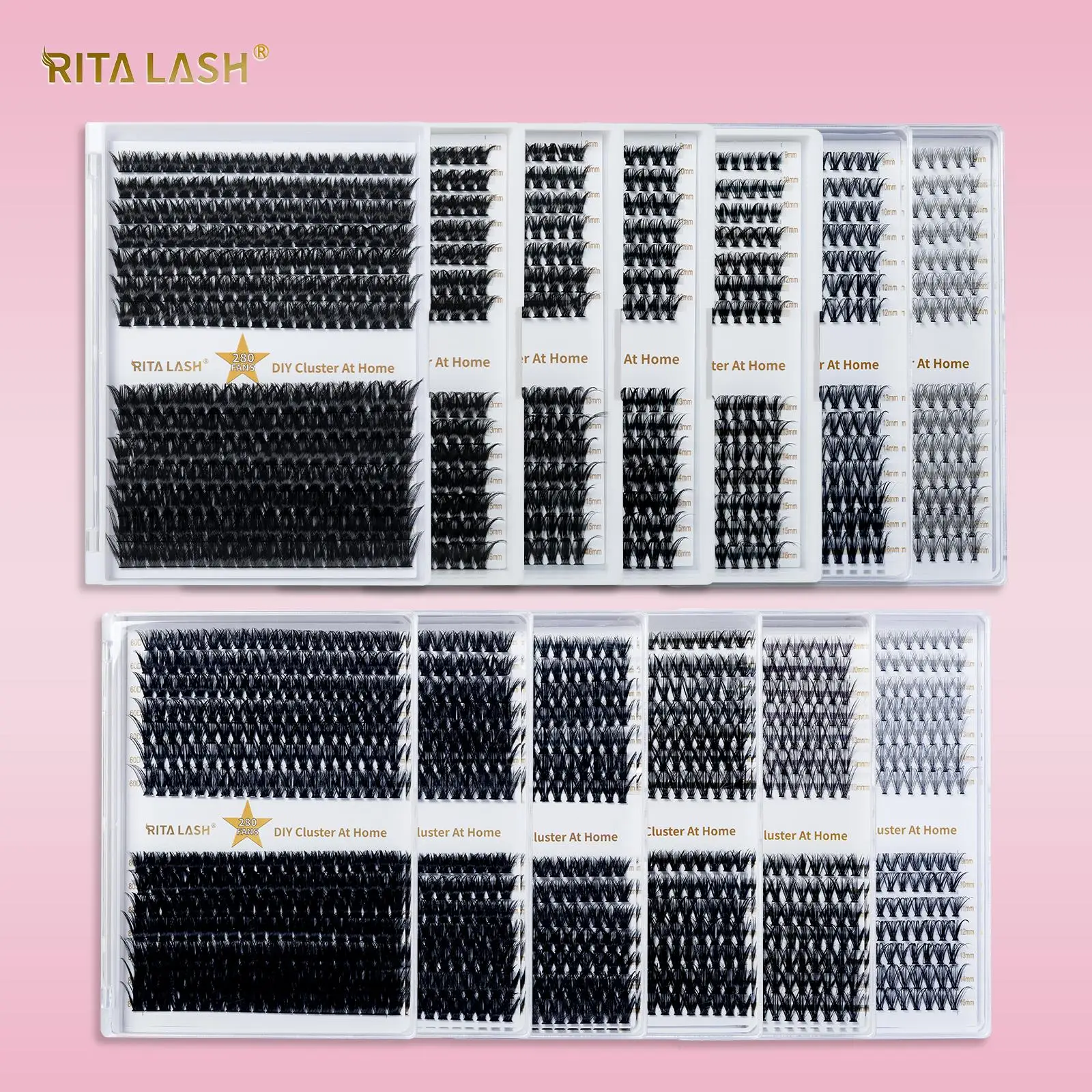 Natural Look Cluster Lashes, Individual False Eyelashes, Self Grafting Volume Individual Lashes for Eyelash Extensions, False Eyelashes for Women & Gi